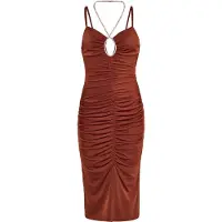 Faina Cocktailjurk roestrood