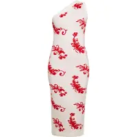 IZIA Gebreide jurk rood / wit