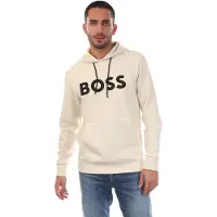 BOSS Sweatshirt 'Soody Zone 10' zwart / natuurwit