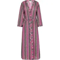 IZIA Jurk geel / donkergroen / pink / wit
