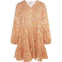IZIA Blousejurk goud / perzik / rood / wit