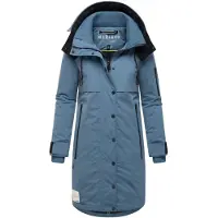 MARIKOO Wintermantel 'Anoukaa 16' blauw / wit