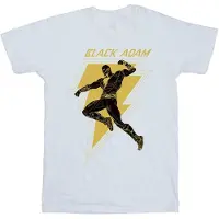 DC Comics Meisjes Zwart Adam Gouden Bout Borst Katoenen T-Shirt (Wit)