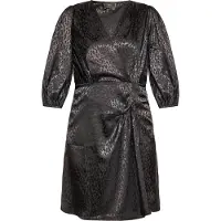 Faina Cocktailjurk antraciet / zwart