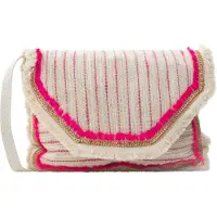 Faina Schoudertas beige / pink