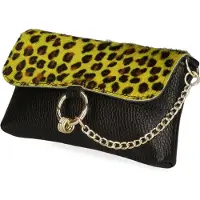 Faina Handtas Dames Cheetah geel