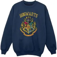 Harry Potter Meisjes gevuld Varsity-sweatshirt met helm (Marineblauw)