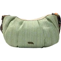 IZIA Schoudertas beige / donkerbeige / lichtblauw / groen