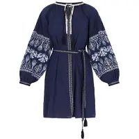 Usha Zomerjurk marine / lichtblauw / wit