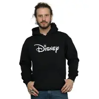 Disney Heren Mickey Mouse Hoofd Logo Hoodie (Zwart)