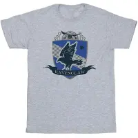 Harry Potter Meisjes Ravenclaw borstembleem katoen T-shirt (Sportgrijs)