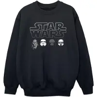 Star Wars Jongens Sweatshirt met Karakterhoofden (Zwart)
