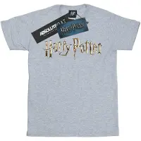 Harry Potter Katoenen T-shirt met logo voor meisjes (Sportgrijs)