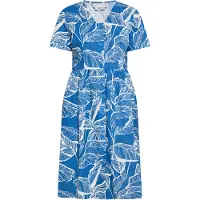 Usha Jurk blauw / wit