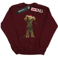 Star Wars Heren Chewbacca Kerstverlichting Sweatshirt (Bourgondië)