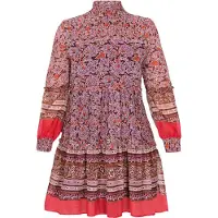 Usha Jurk bruin / sering / cyclaam / oranje