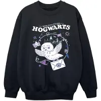 Harry Potter Meisjes Uil Brief Van Zweinstein Sweatshirt (Zwart)