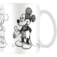 Disney Schetsproces Mickey Mouse Mok (Wit/zwart)