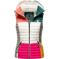 NAVAHOO Shadaa Multikulti dames gewatteerde bodywarmer – Licht, kleurrijk & trendy