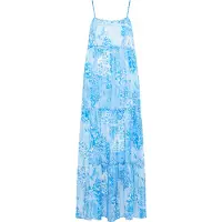 IZIA Maxi jurk Dames blauw wit