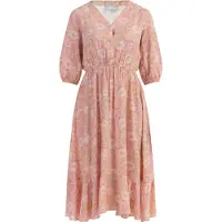 Usha Jurk crème / lichtoranje / rosa