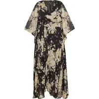 Faina Jurk beige / donkerbeige / zwart