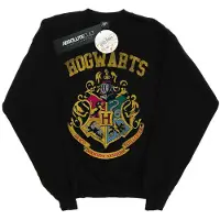 Harry Potter Meisjes gevuld Varsity-sweatshirt met helm (Zwart)