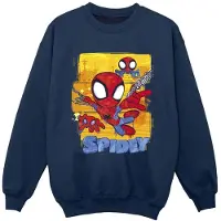 Marvel Jongens Spidey En Zijn Verbazingwekkende Vrienden Vliegend Sweatshirt (Marineblauw)