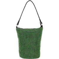 Faina Schoudertas groen / zwart