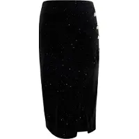 Faina Fluwelen rok met glitters Dames zwart