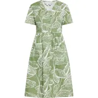 Usha Jurk groen / wit