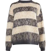 Usha Trui beige / karamel / antraciet