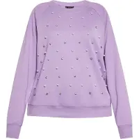 Faina Sweatshirt lavendel / zilver / wit