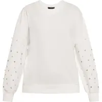 Faina Sweatshirt zilver / wit / parelwit
