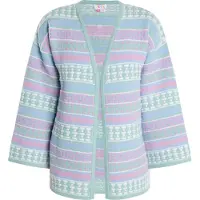 IZIA Gebreid vest blauw / mintgroen / pink / wit