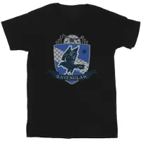 Harry Potter Meisjes Ravenclaw borstembleem katoen T-shirt (Zwart)