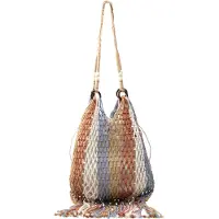 IZIA Shopper beige / blauw / cognac / offwhite