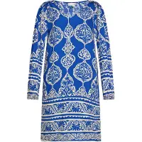 Usha Jurk blauw / wit