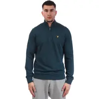 Lyle & Scott Heren Truien & Vesten Loopback Quarter Zip Sweat - Petrol - Maat XS