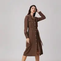 Smart & Joy Minimalistische safari-stijl jurk