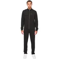 Duck and Cover Mannen Tames Volledige Rits Hoodie en Joggingbroek Set (Zwart)