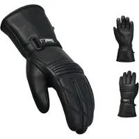 Infinity Leather Thermische motorfietshandschoenen voor heren, gevoerd, zwart, waterdicht, winter- en zomerbescherming voor motorrijders