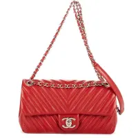 Chanel Double Stitched Single Flap Schoudertas