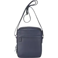 Infinity Leather Echte leren marineblauwe vintage messenger crossbody reistas - Hawthrone