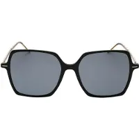 HUGO BOSS Vierkante zonnebril heren (Zwart/Goud/Grijs)