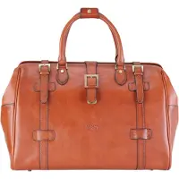 Infinity Leather Echte leren bruine reistas met vintage stijl - Windsor