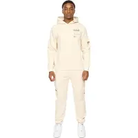 Duck and Cover Heren Adamsberg Hoodie en Joggingbroek Set (Off White)