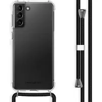 IMoshion Transparante Backcover met koord voor de Samsung Galaxy S21 Plus - Zwart