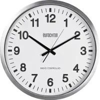 Eurochron EFWU 9000 draadloze wandklok, 507 mm x 63 mm, zilverkleurig