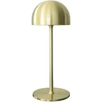 Sirius LED tafellamp Tim op batterijen, messingkleurig, hoogte 30 cm, IP54, Woon-/ Eetkamer, metaal, Modern